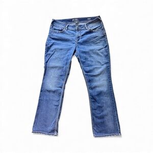 🔥Silver Suki Jeans 👖 Women's Boot Cut 16/31 with Embellishment around pockets 🌟